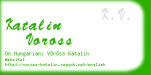 katalin voross business card