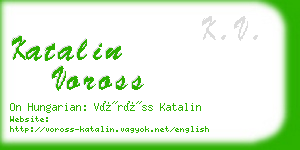 katalin voross business card